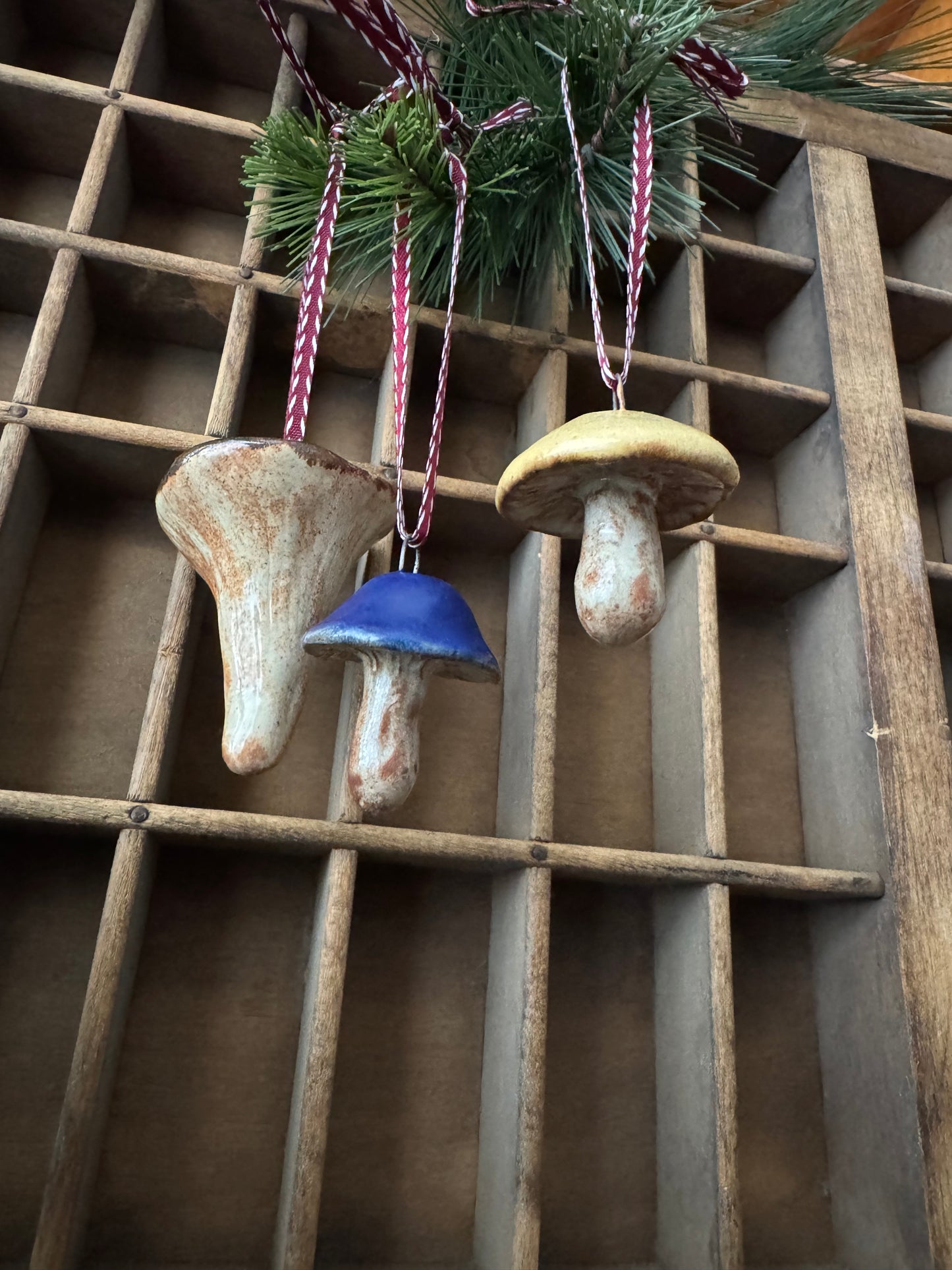 Mushroom Ornament Set 1