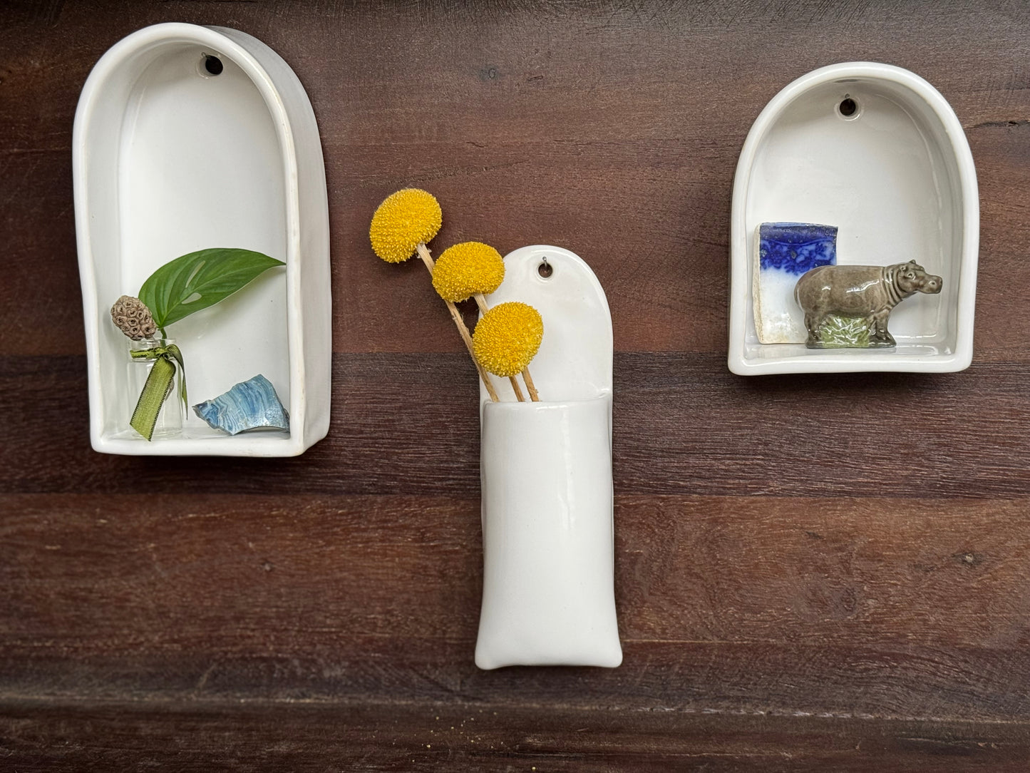 Arched White Wall Shelf 2
