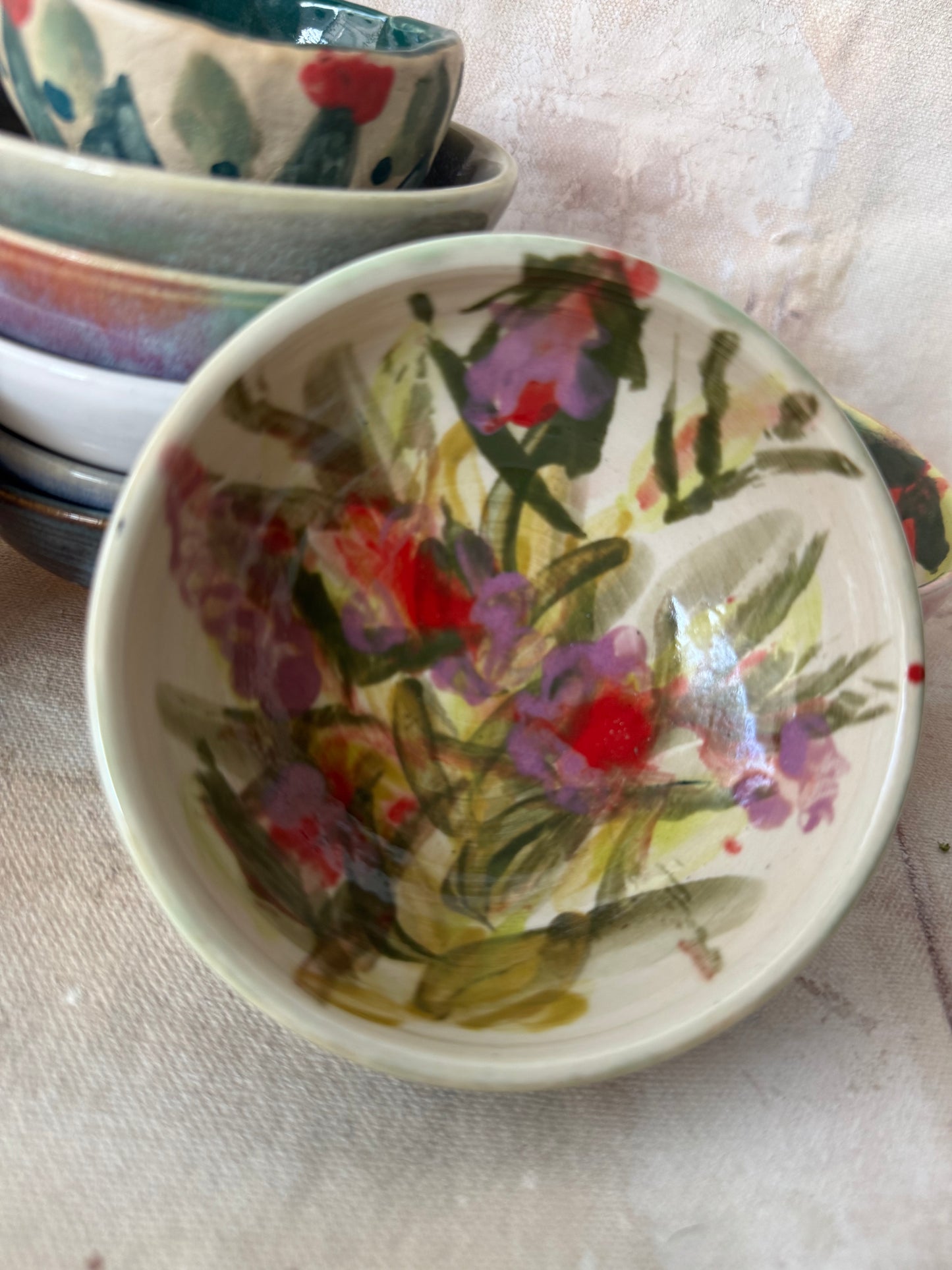 Blue Floral Tiny Bowl