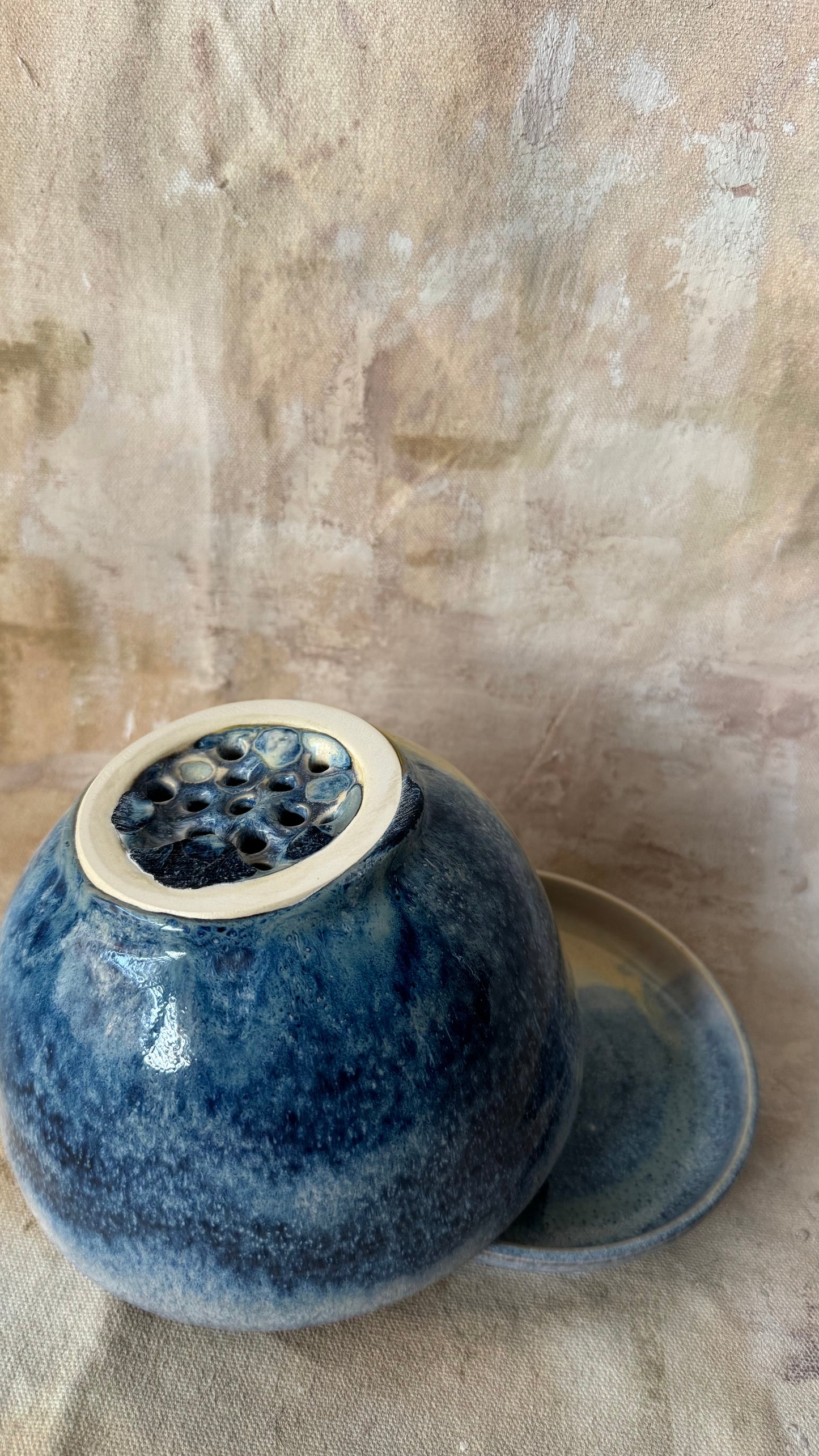 Blue and Yellow Berry Bowl