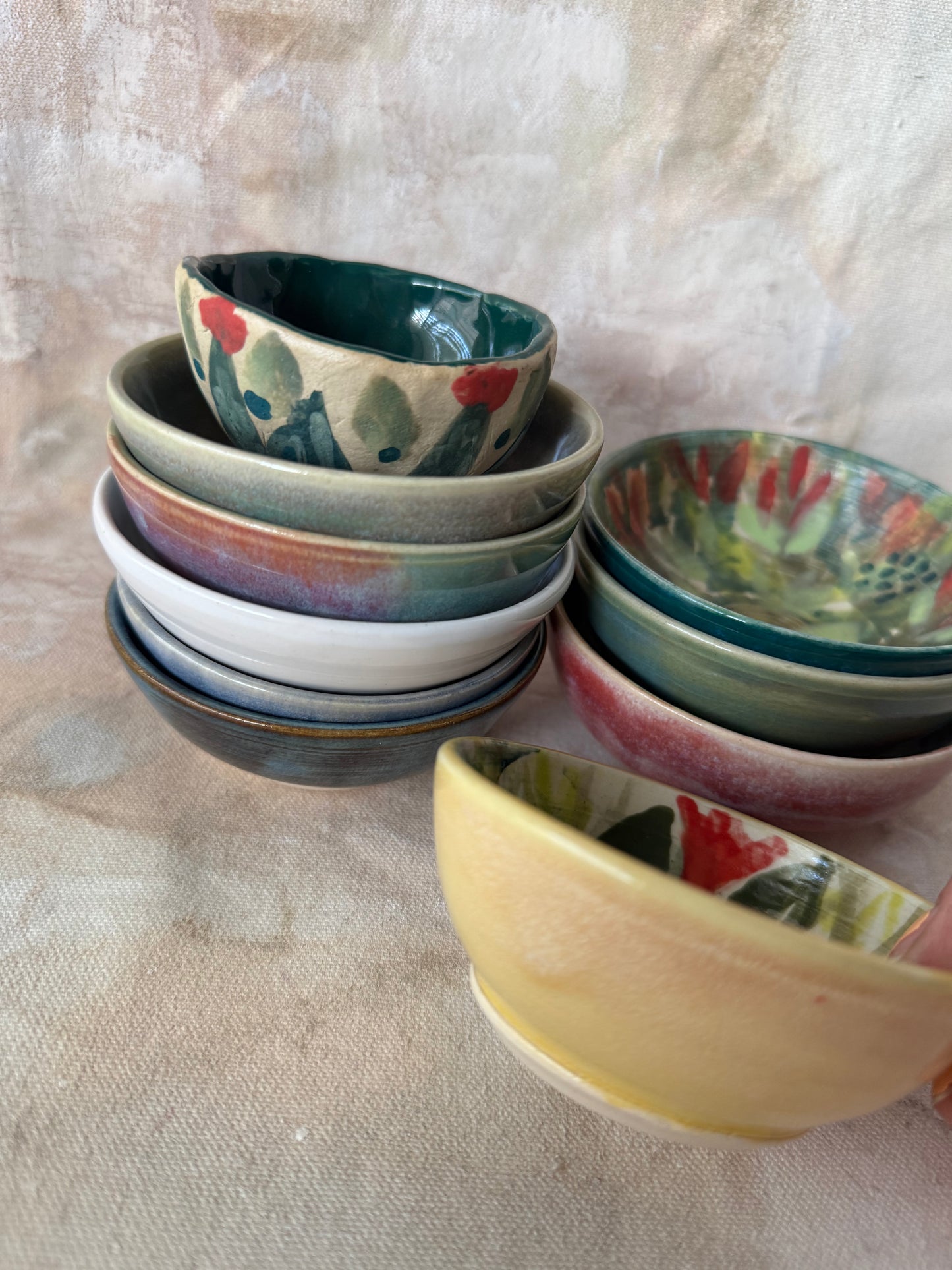 Yellow Floral Tiny Bowl