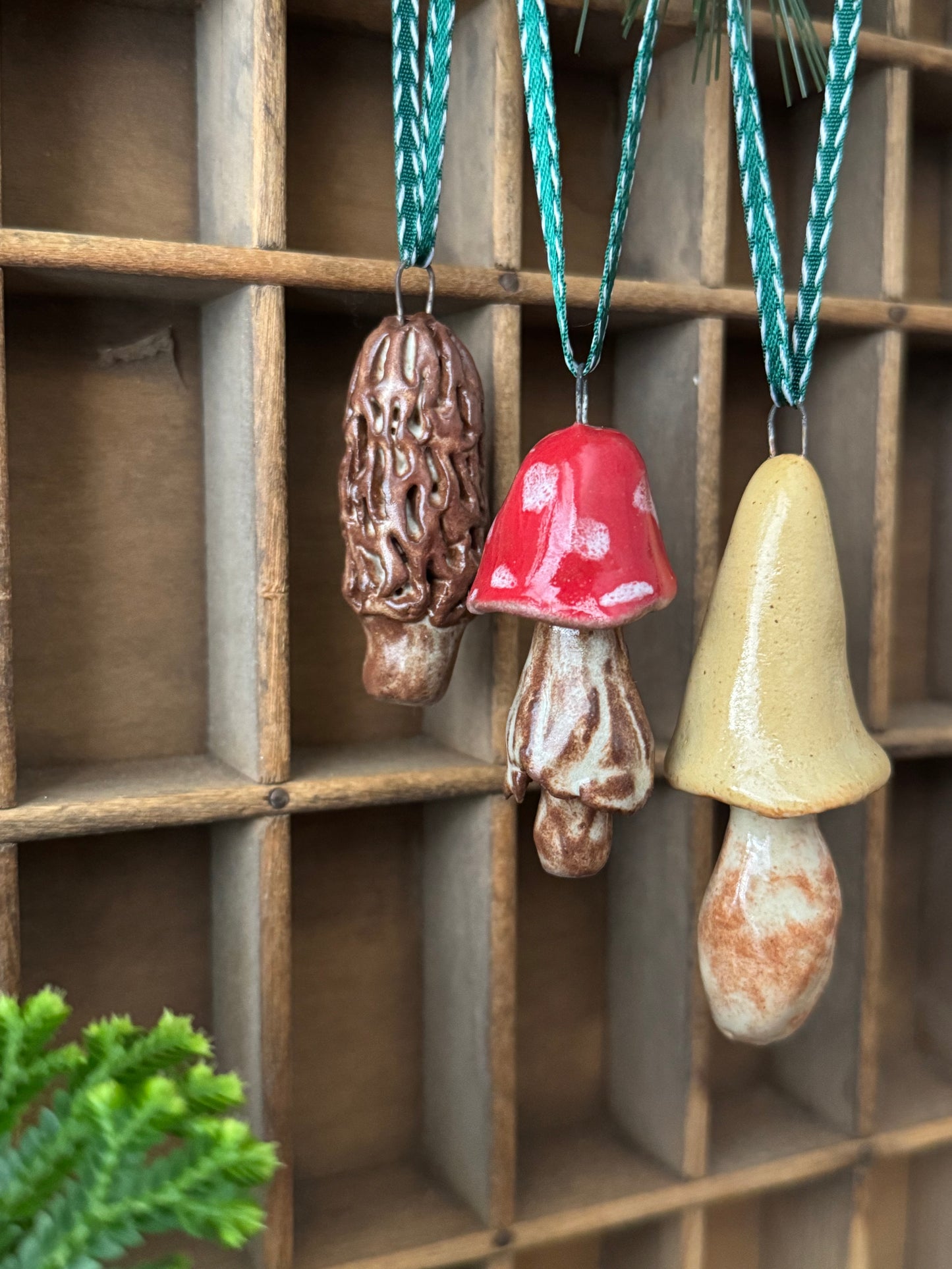 Mushroom Ornament Set 7