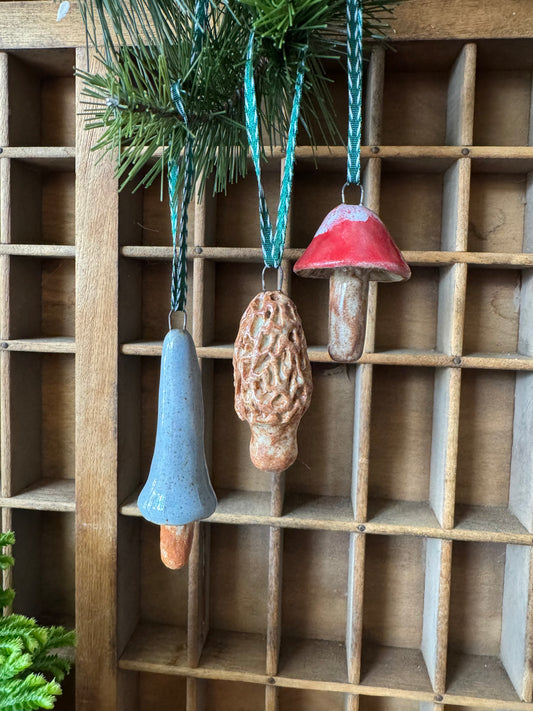 Mushroom Ornament Set 3