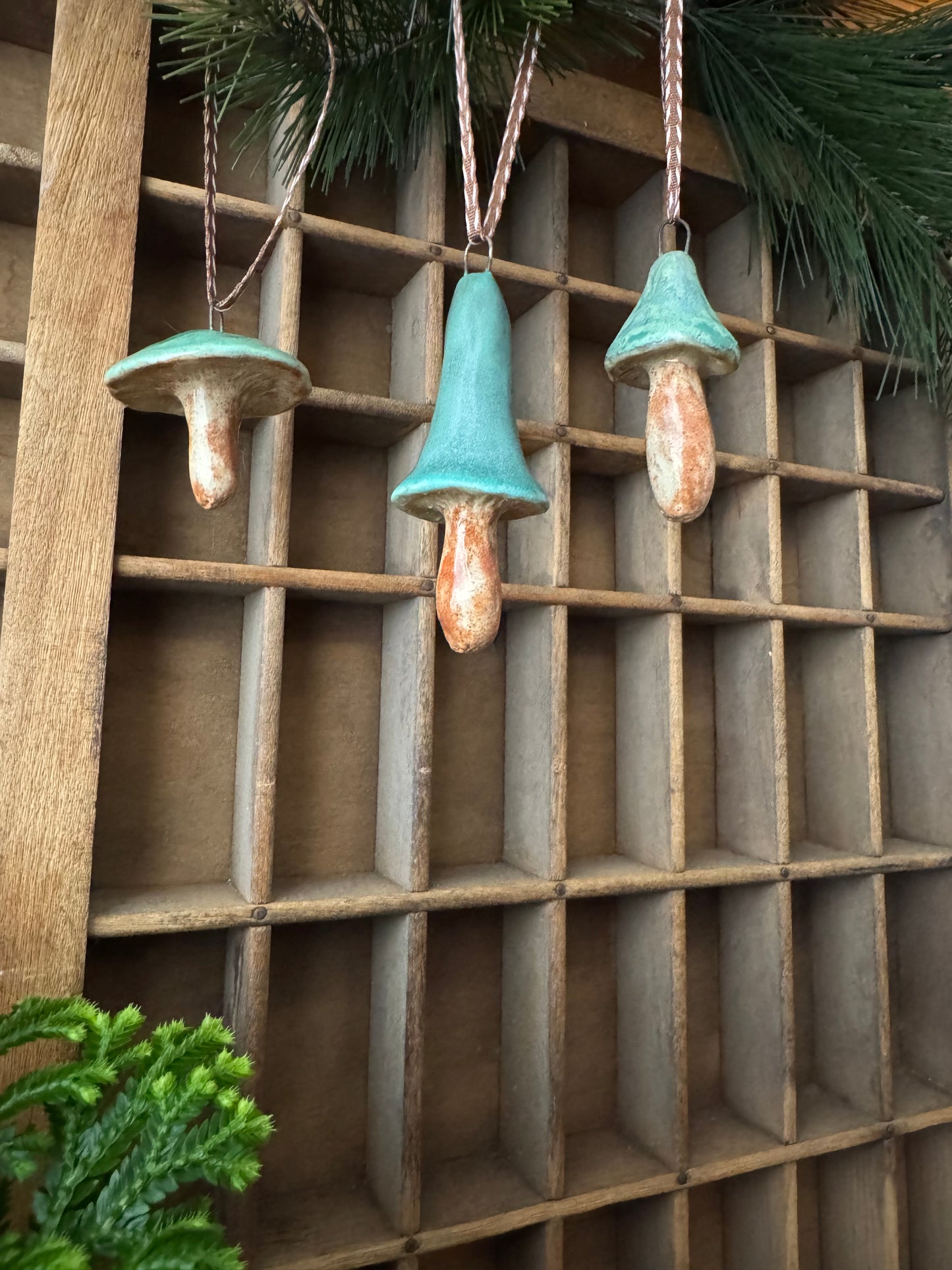 Mushroom Ornament Set 5