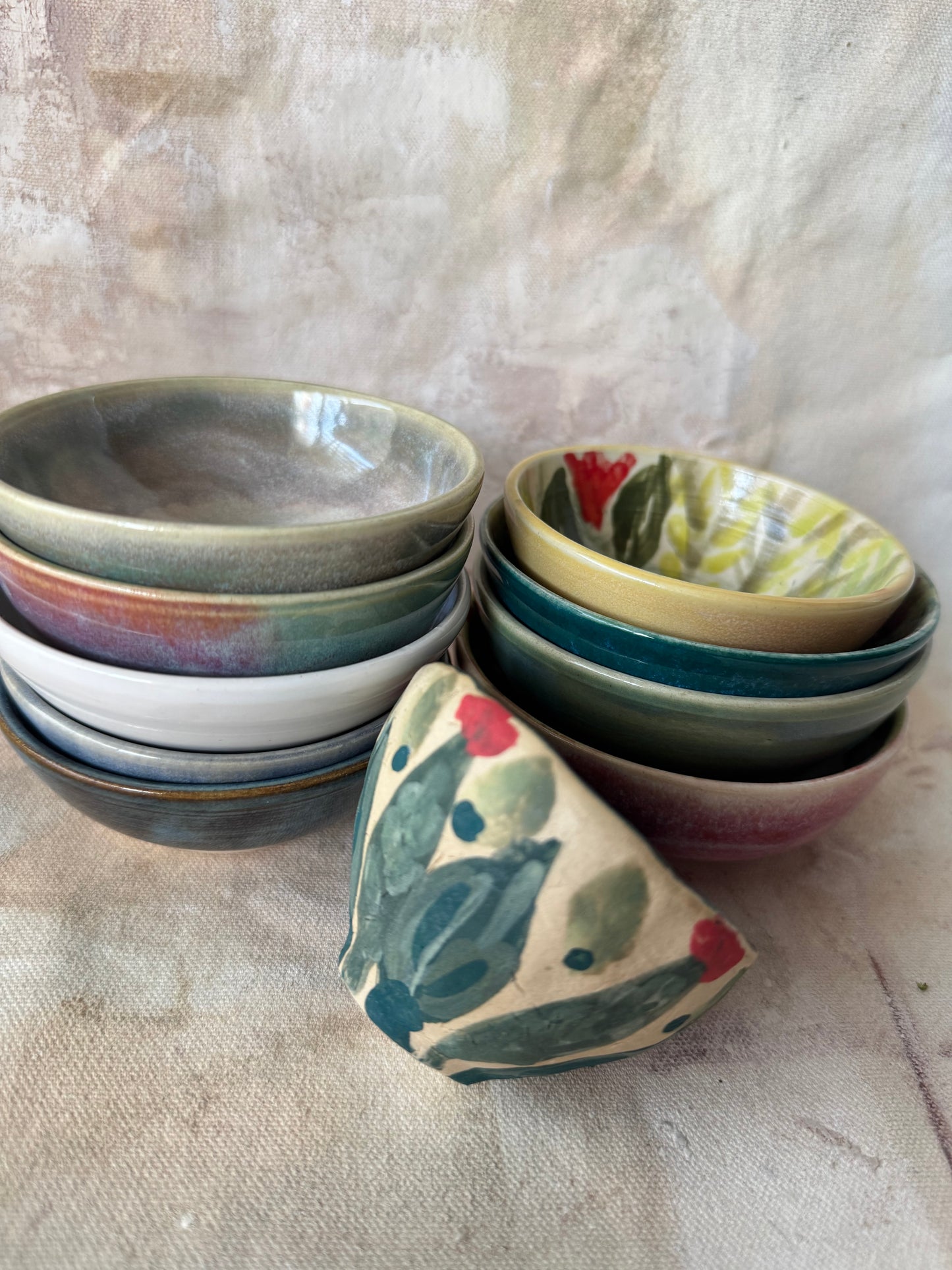 Floral Pinch Pot Tiny Bowl