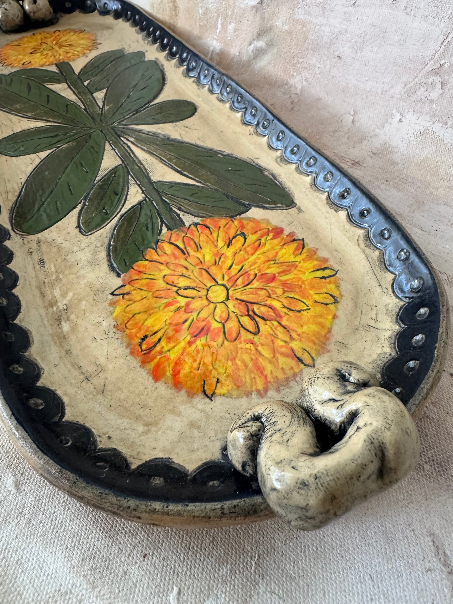 Bright Yellow Flower Tray