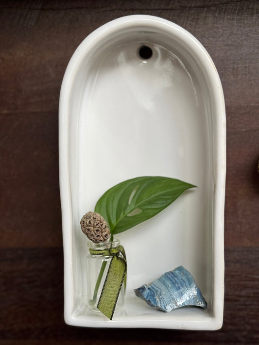 Arched White Wall Shelf 2