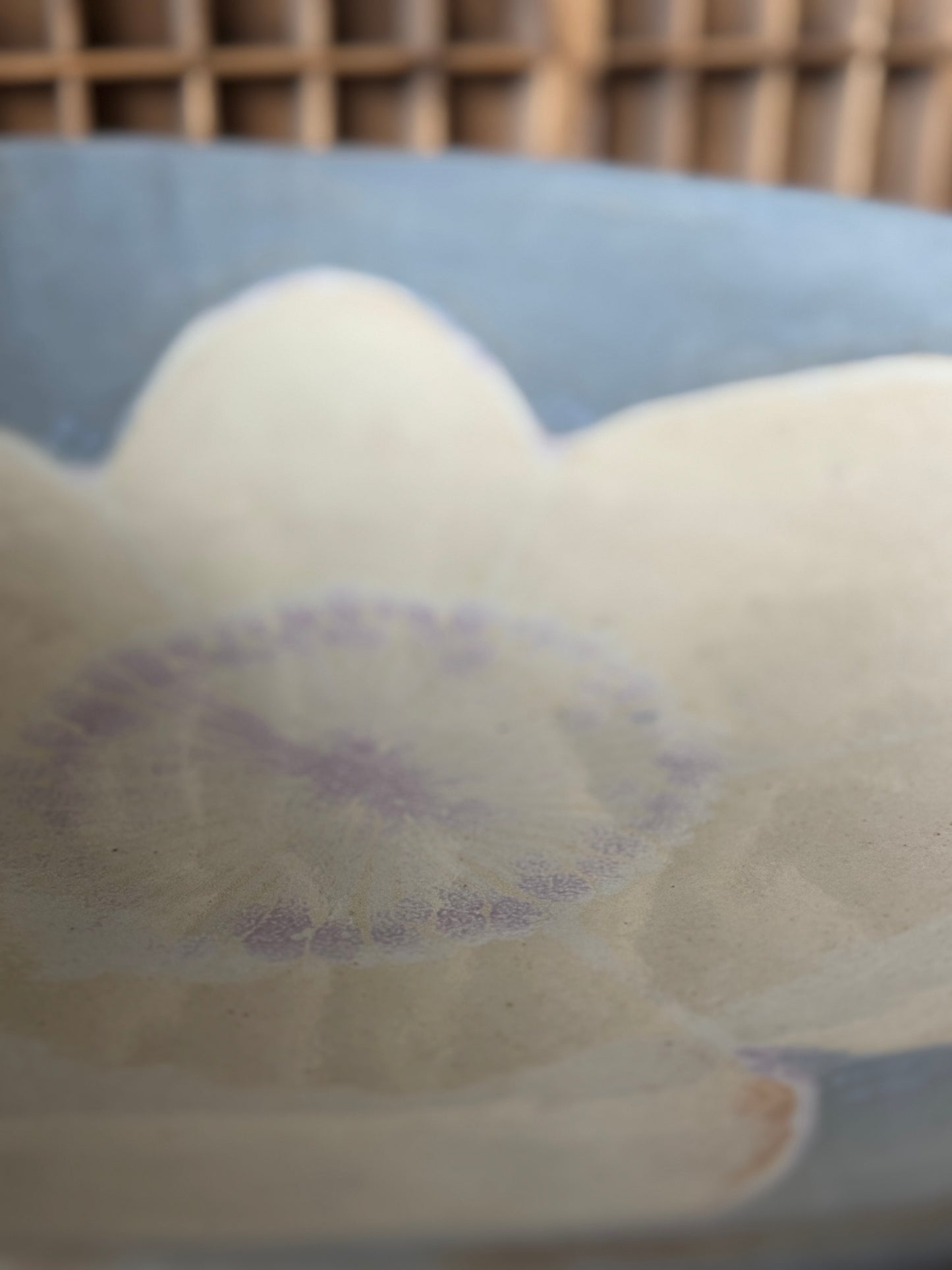 Blue Floral Statement Bowl