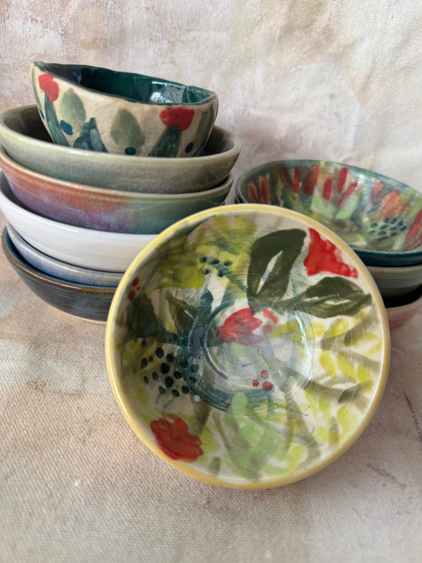 Yellow Floral Tiny Bowl