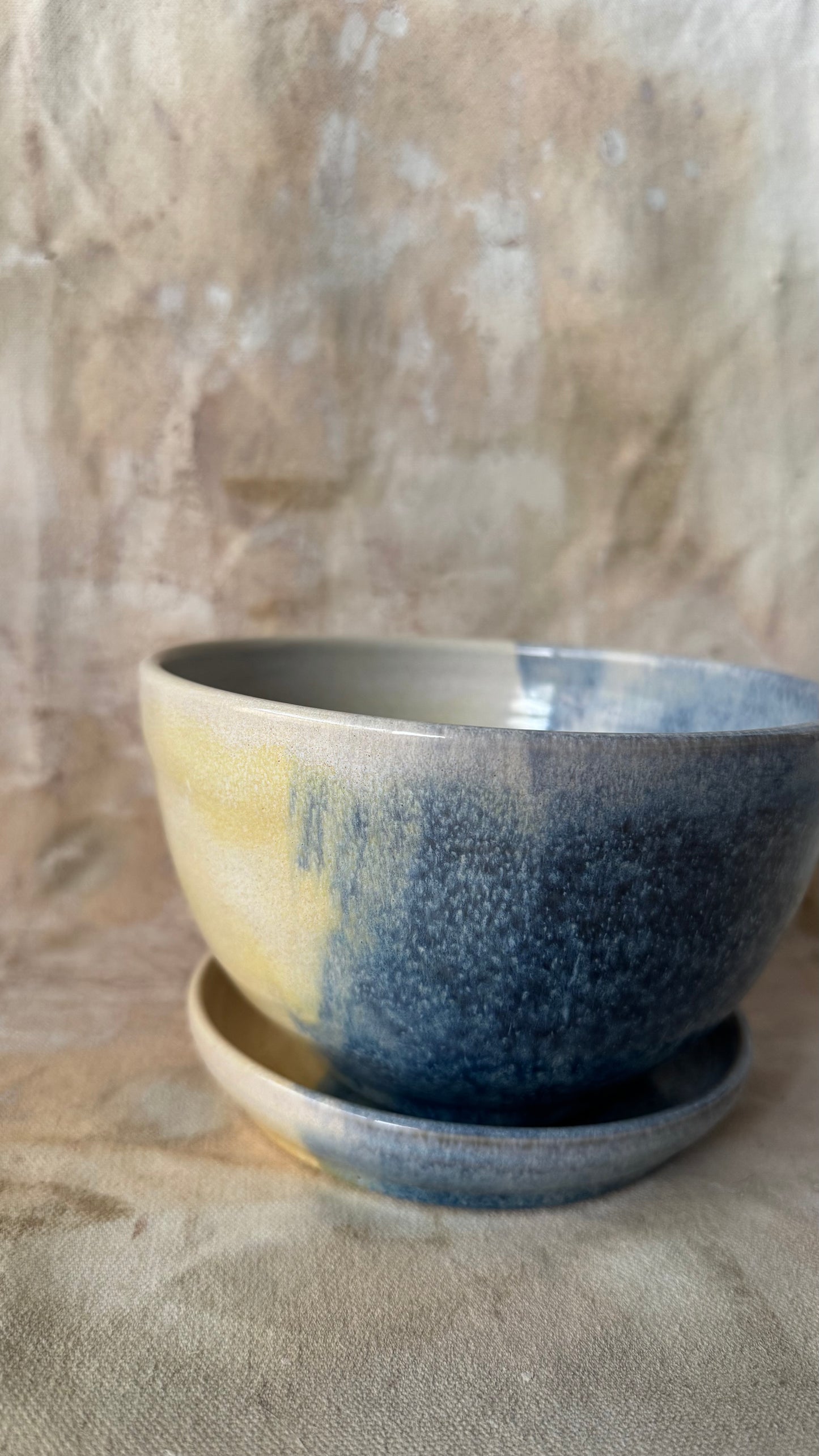 Blue and Yellow Berry Bowl