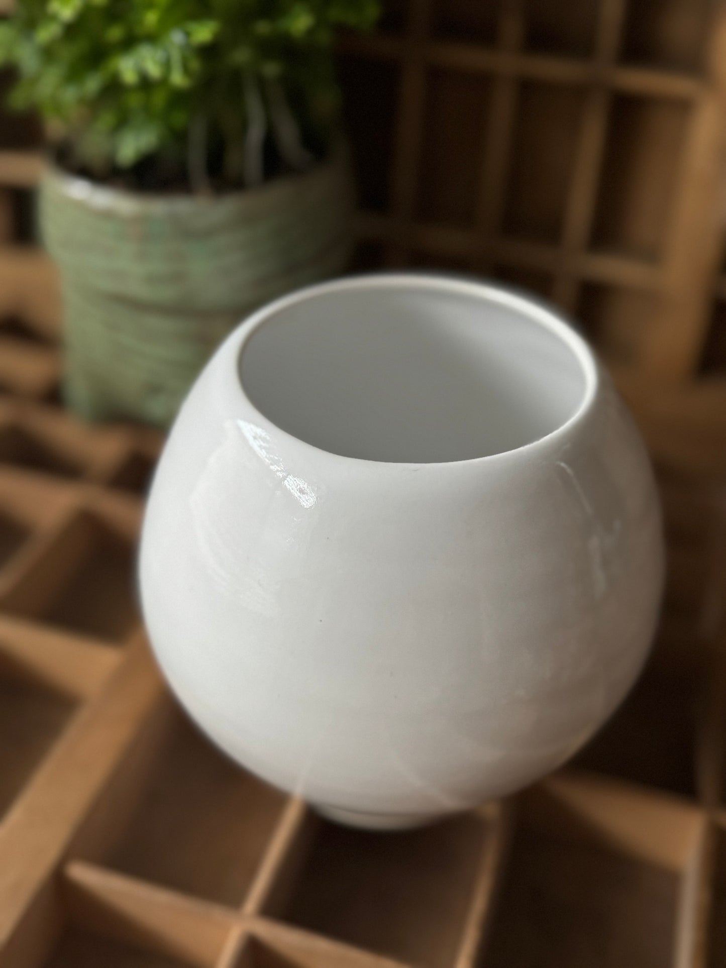 White Orb Vase
