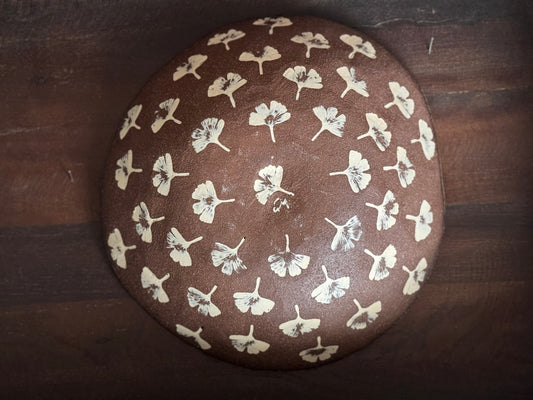 Rustic Ginkgo Leaf Fruit Bowl