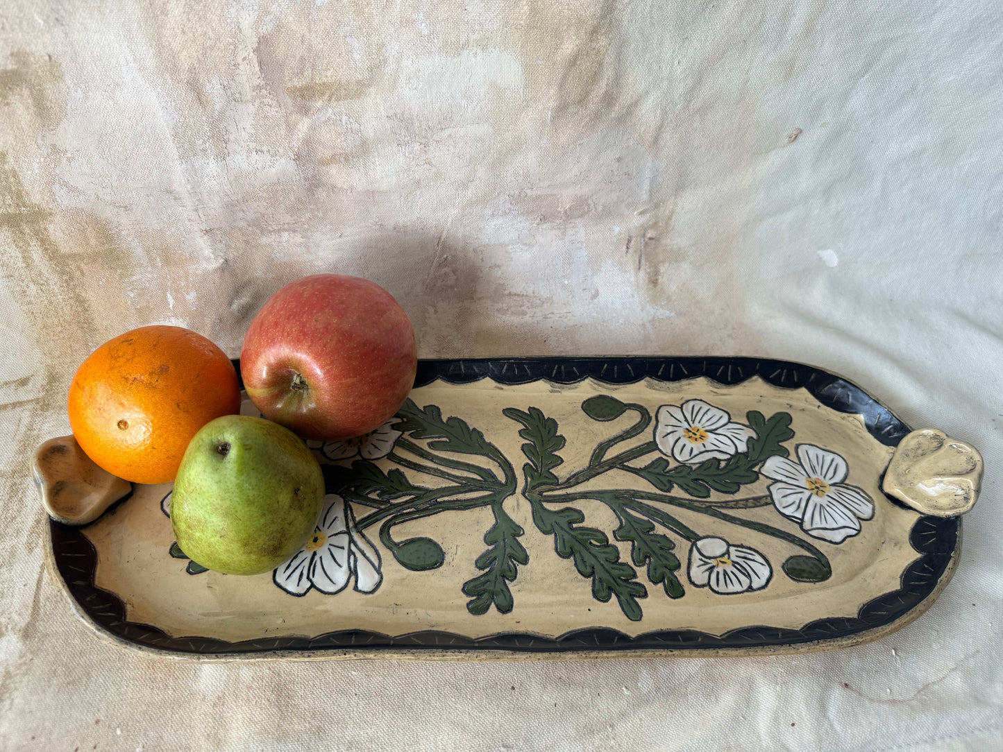 White Poppy Tray