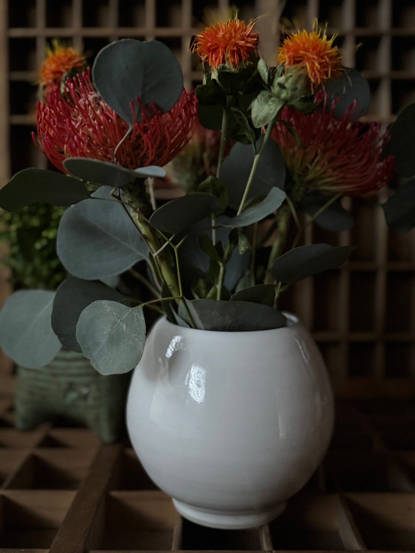 White Orb Vase
