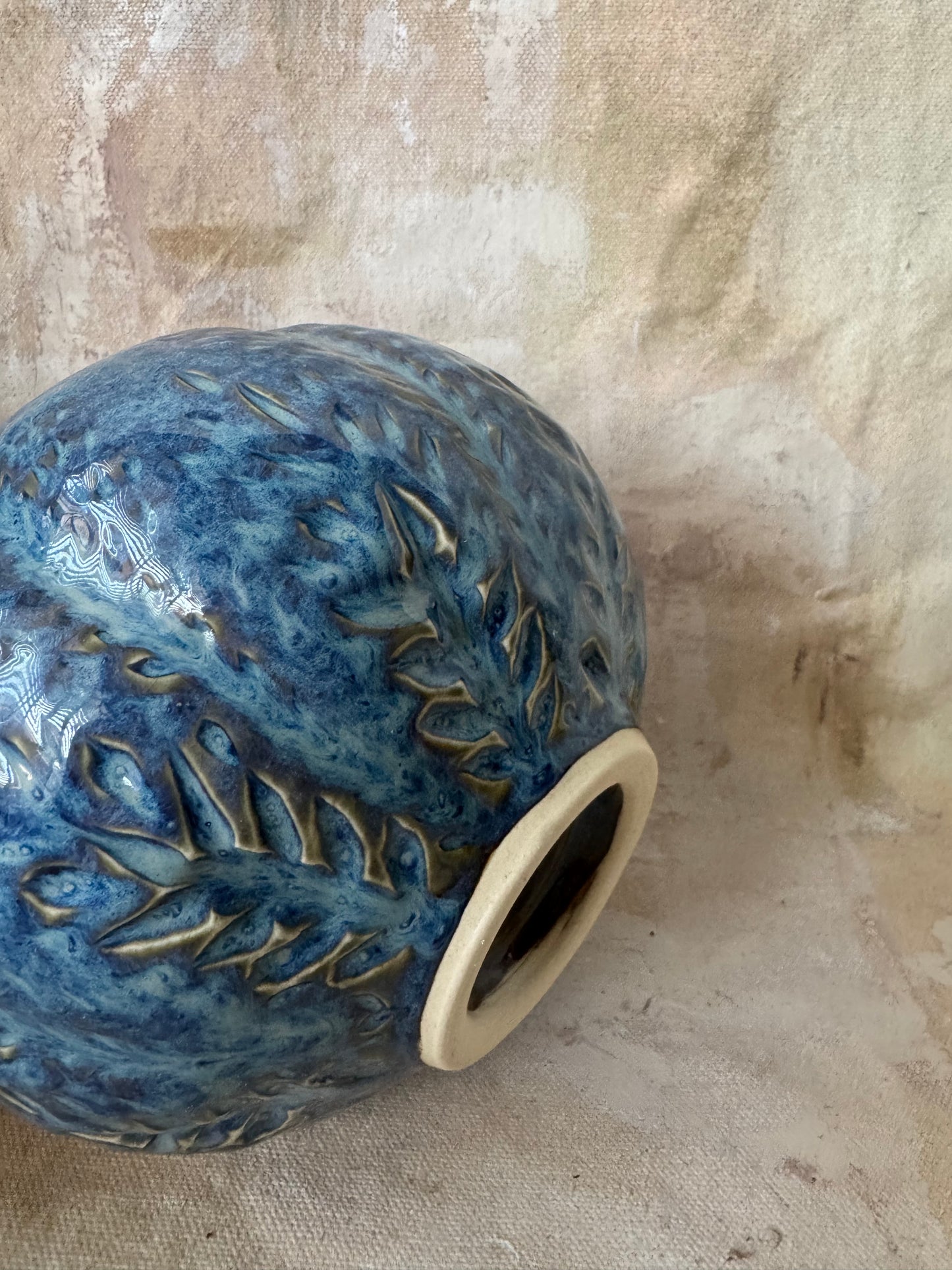 Blue Orb Vase