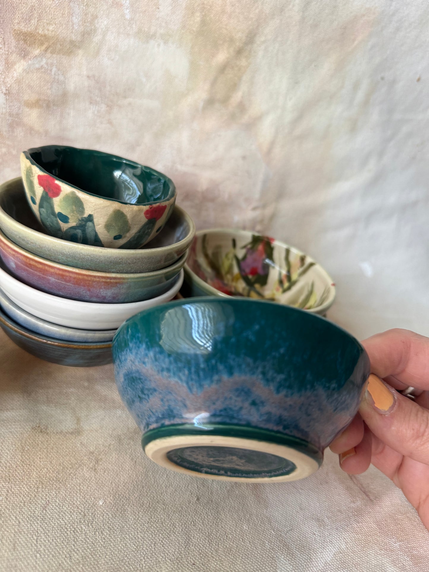 Green Floral Tiny Bowl
