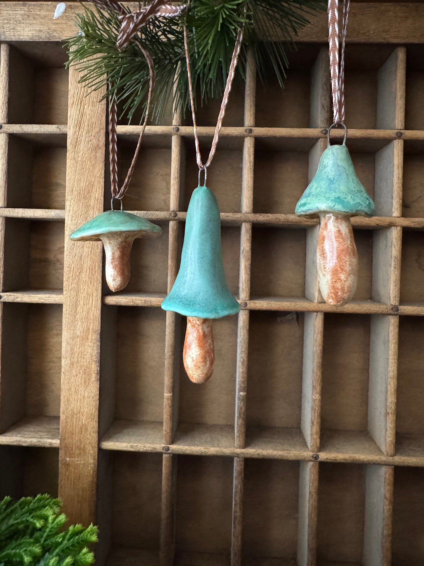 Mushroom Ornament Set 5