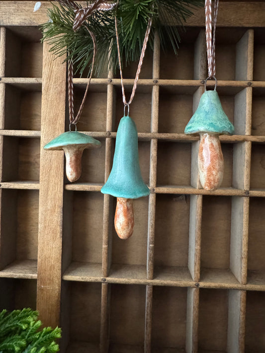 Mushroom Ornament Set 5