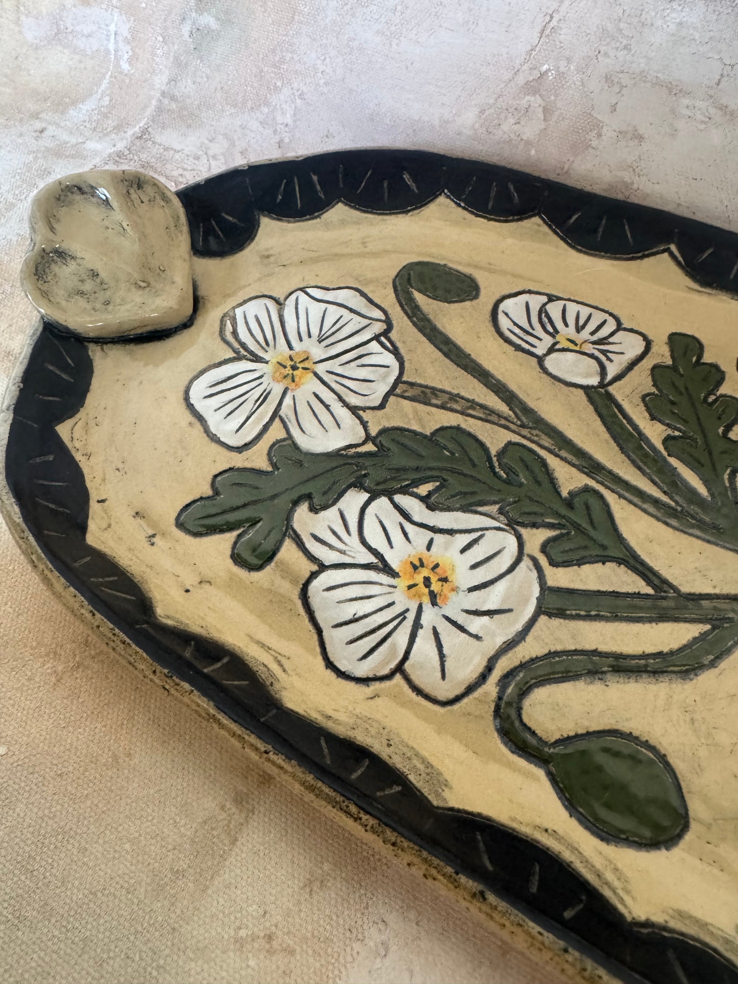 White Poppy Tray