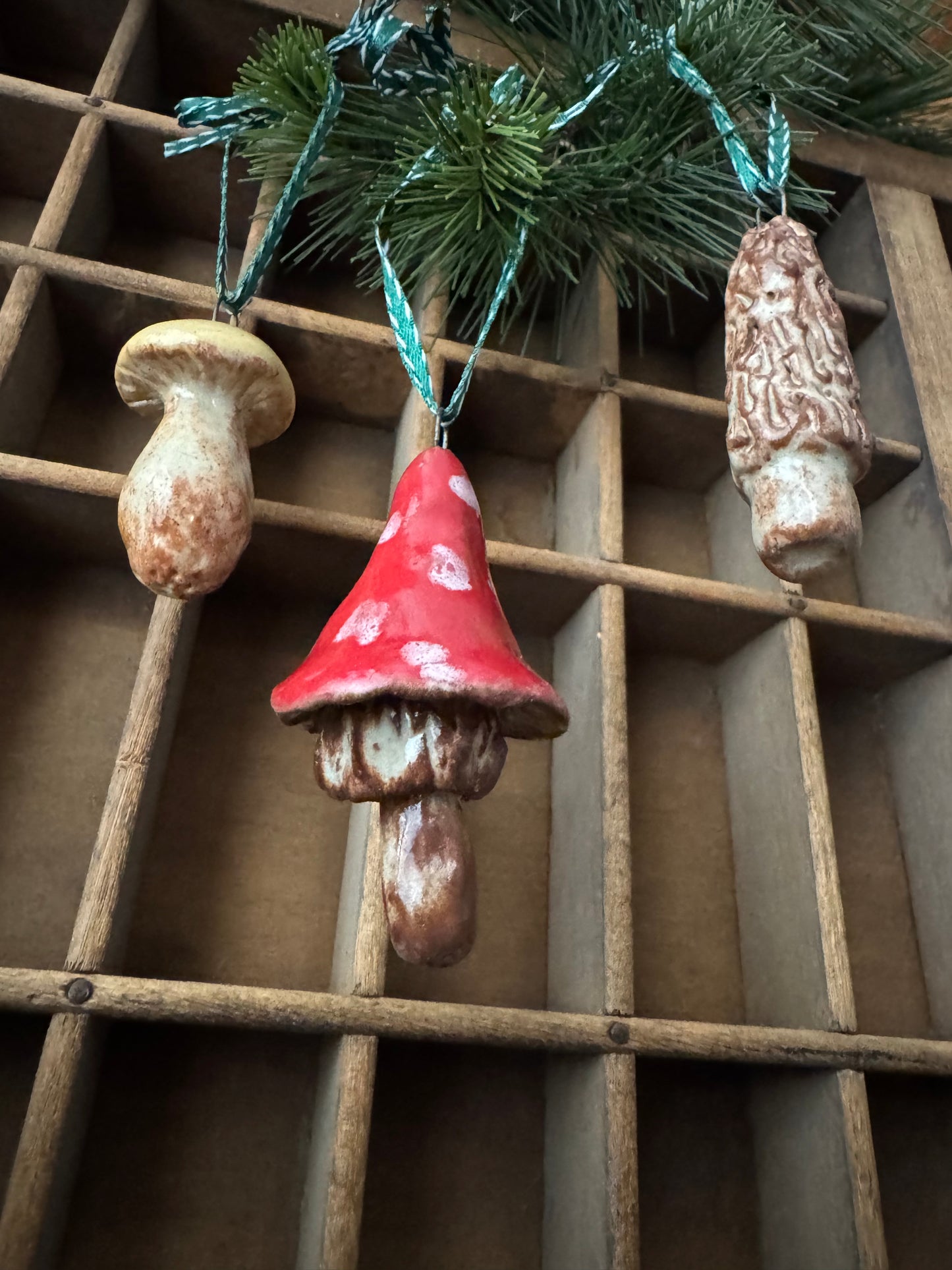 Mushroom Ornament Set 2