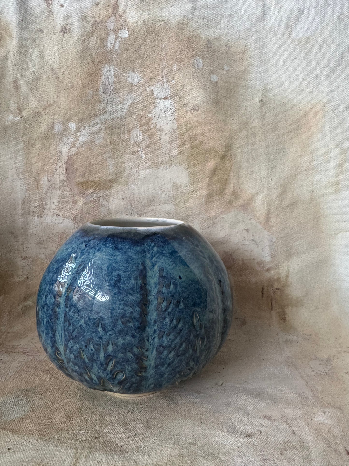 Blue Orb Vase