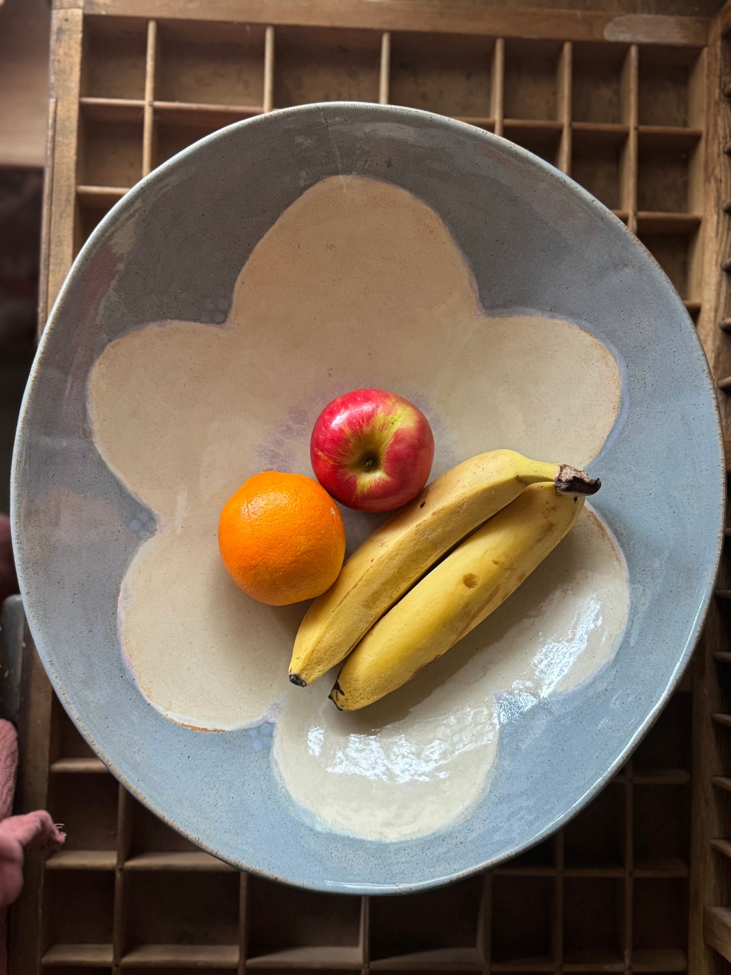 Blue Floral Statement Bowl