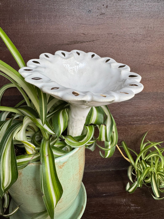 White Flower Bee Bowl 1