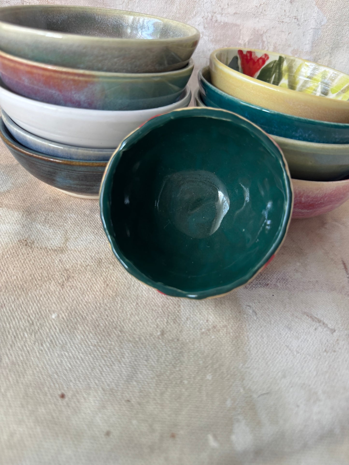 Floral Pinch Pot Tiny Bowl
