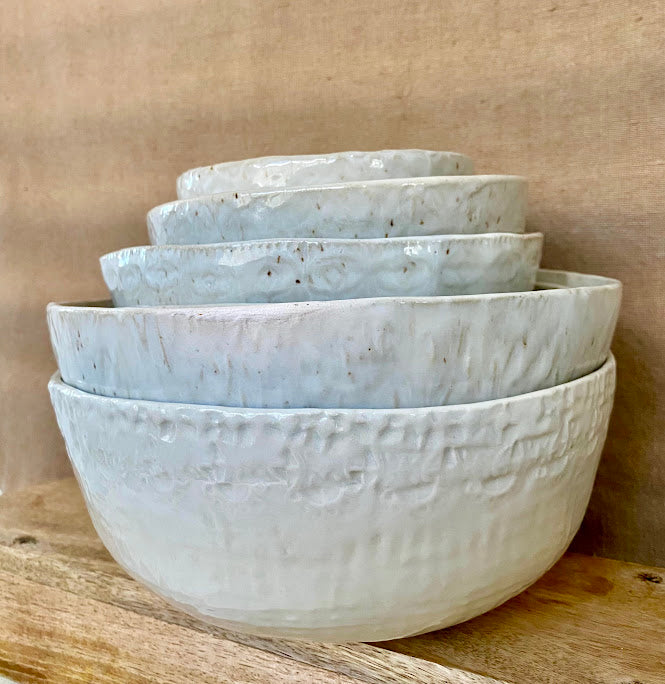 Large Textured Serving Bowl