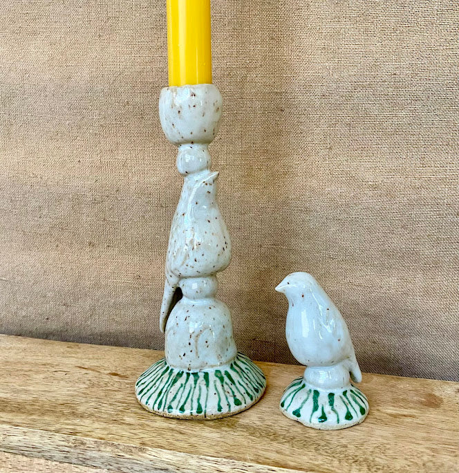 Resting Bird Candlestick