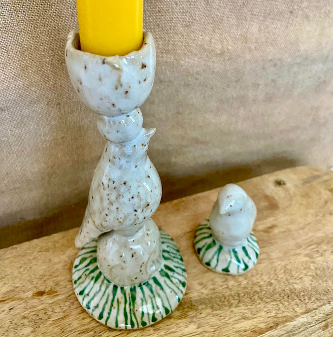 Resting Bird Candlestick